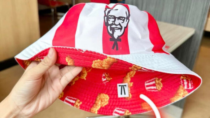 (มีลด50%) ♥️ หมวก Kfc ใส่ได้2ด้าน หมวกบักเก็ต kfc bucket set