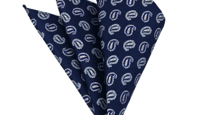 GIORGIO DEL SARTO Silk Navy Blue Pocket Square ผ้าเสียบสูทสี กรม น้ำเงินผ้าไหม 100%Silk