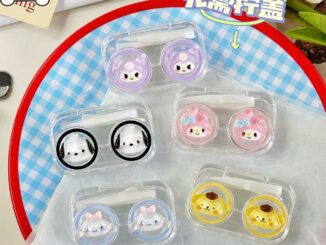 ⭐️กล่องคอนแทคเลนส์ ขนาดเล็ก แบบพกพา ลายการ์ตูน Sanrio แวววาว สําหรับใส่คอนแทคเลนส์【Banlu376】
