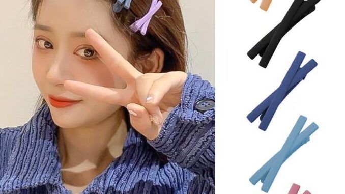 กิ๊บติดผม เรียบง่าย สีลูกกวาด หวานแหวว ด้านข้าง คลิปหน้าม้า ฝ้า ไขว้ กิ๊บติดผม