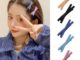 กิ๊บติดผม เรียบง่าย สีลูกกวาด หวานแหวว ด้านข้าง คลิปหน้าม้า ฝ้า ไขว้ กิ๊บติดผม