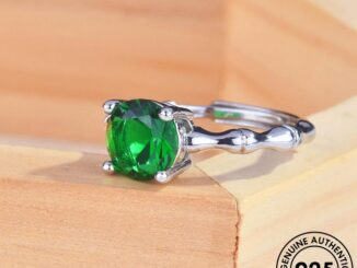 ATHENA JEWELRY เครื่องประดับ ผู้หญิง แหวน Silver แท้ เงิน เกาหลี 925 ต้นฉบับ เครื่องประดับ ไม้ไผ่โบราณ แฟชั่น มรกต R2151