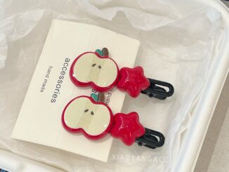 กิ๊บติดผม รูปปากเป็ดน่ารัก สีแดงสดใส สไตล์ญี่ปุ่น และเกาหลี สําหรับผู้หญิง