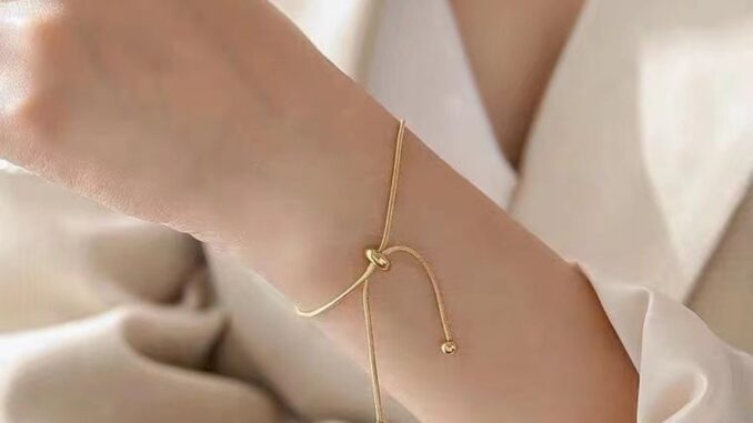 สร้อยข้อมือเหล็กไทเทเนียม รูปงู ปรับความยาวได้ เข้ากับทุกการแต่งกาย แฟชั่นเรียบง่าย สไตล์เกาหลี สําหรับนักเรียน