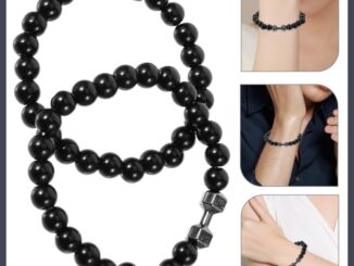 2 ชิ้น สร้อยข้อมือลูกปัด ถ่วงน้ําหนัก สร้อยข้อมือ ลูกปัด กําไลยิม สร้อยข้อมือถ่วงน้ําหนัก huixihx