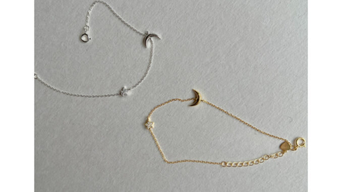 A.piece กำไลเงินแท้ [all silver 925] Starry bracelet