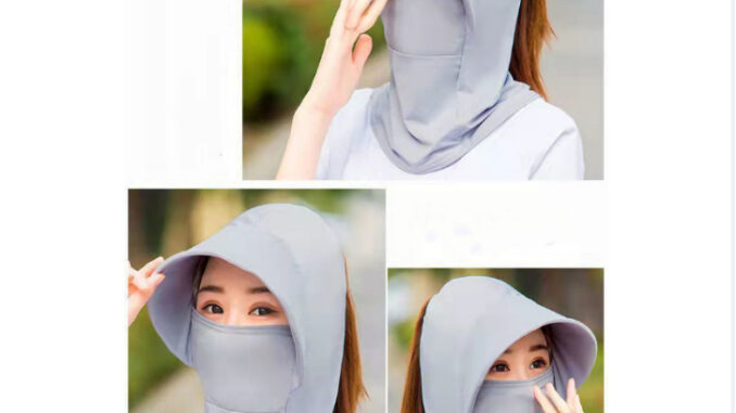 หมวกคลุมกันแดด ป้องกันรังสียูวี แบบเต็มหน้า
