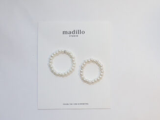แหวนลูกปัด madillo โทนสีขาวสามารถเลือกขนาดได้