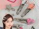 A HELLO GIRL Y2k กิ๊บติดผม ไม่ทิ้งร่องรอย สีเงิน สีเทา ไฮเอนด์ หรูหรา ดาว กิ๊บปากเป็ด หน้าม้า คลิปด้านข้าง