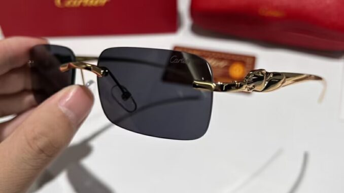 Cartier แว่นตากันแดด เลนส์ไล่โทนสี สไตล์วินเทจ คลาสสิก หรูหรา แฟชั่นสําหรับผู้ชาย ผู้หญิง