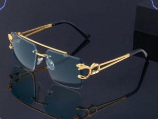 Melodygoods1 แว่นตากันแดด ไร้ขอบ แฟชั่น กรอบโลหะ แว่นตาไร้กรอบ Steampunk แว่นตากันแดด