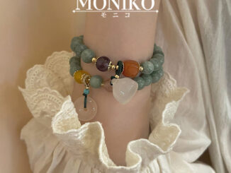 MONIKO สร้อยข้อมือหยก เครื่องประดับ ของขวัญ ย้อนยุค มรกต อินเทรนด์ สําหรับผู้หญิง
