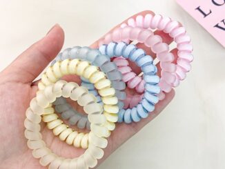2 ชิ้น ผู้หญิง ใหม่ ยางรัดผม ในการ์ด สีลูกกวาด ใส ฝ้า โทรศัพท์ ลวด ยางรัดผม ที่เรียบง่าย และไร้รอยต่อ สายหนัง เชือกคาดศีรษะ เครื่องประดับผม