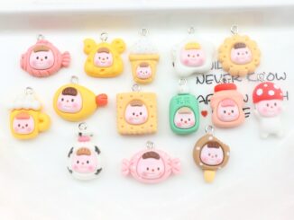 จี้เรซิ่น รูปไอศกรีม บิสกิตน่ารัก ขนาดเล็ก แฮนด์เมด diy สําหรับทําเครื่องประดับ