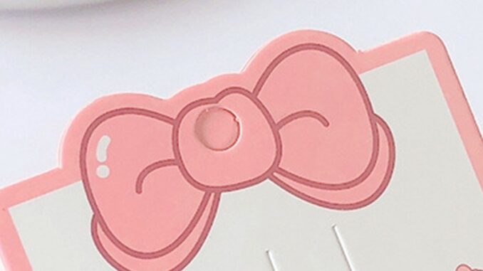 Ulo ป้ายแท็กกระดาษแข็ง ประดับโบว์ สีชมพู สําหรับแขวนตกแต่งผม DIY 50 ชิ้น