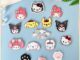 ♥ แผ่นสติกเกอร์ ลาย Hello Kitty Kuromi Melody Cinnamoroll มีกาวในตัว สําหรับติดตกแต่ง ♥ แผ่นแพทช์รีดร้อน ปักลาย สําหรับตกแต่งเสื้อผ้า DIY 1 ชิ้น