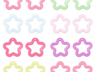 ลูกปัดอะคริลิค ลายดอกไม้ สีแคนดี้ ขนาด 30 มม. สําหรับทําเครื่องประดับ DIY จํานวน 20 ชิ้น