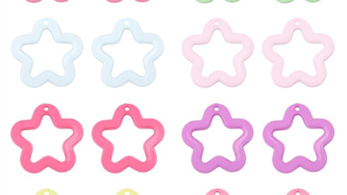 ลูกปัดอะคริลิค ลายดอกไม้ สีแคนดี้ ขนาด 30 มม. สําหรับทําเครื่องประดับ DIY จํานวน 20 ชิ้น