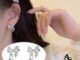 A HELLO GIRL ต่างหูเพทาย รูปโบว์ และดาว ระดับไฮเอนด์ แฟชั่นสําหรับผู้หญิง