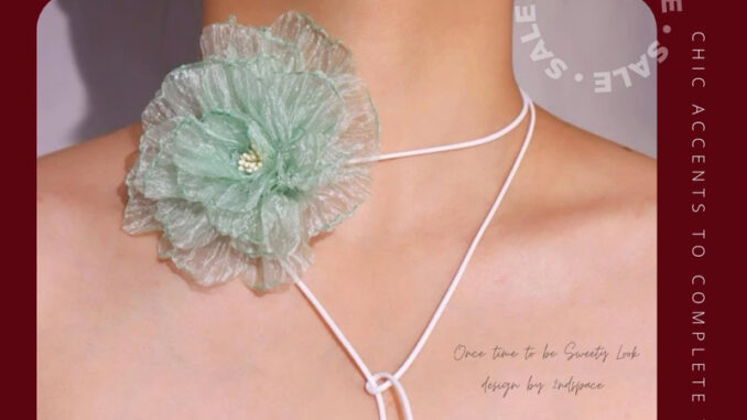 SALE โช้กเกอร์ดอกไม้แบบเชือกรุ่นใหม่ ผูกได้หลายแบบ ✨Flower Decor Flexi Rope Choker ✨สินค้าพร้อมส่งค่า SALE โช้กเกอร์ดอกไม้แบบเชือกรุ่นใหม่ ผูกได้หลายแบบ ✨Flower Decor Flexi Rope Choker ✨สินค้าพร้อมส่งค่า