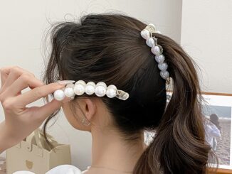 กิ๊บติดผมหางม้า ตรง โอปอล เวอร์ชั่นเกาหลี เครื่องประดับผม หวานแหวว