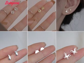 Byce> ใหม่ ต่างหูสตั๊ด เงิน รูปดอกทิวลิป เชอร์รี่ หัวใจเล็ก ผีเสื้อ ของขวัญ สําหรับผู้หญิง 1 คู่