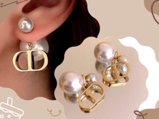 พร้อมส่งจากไทย✨ต่างหูCDมุกสวยๆงานminimalสีทอง ภาพที่สองคืองานจริงจ้า