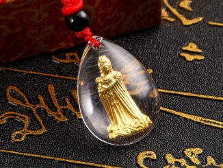 เครื่องประดับ สร้อยคอ จี้คริสตัลใส รูปพระพุทธรูป Matsu Guanyin Maitreya สําหรับวันแม่