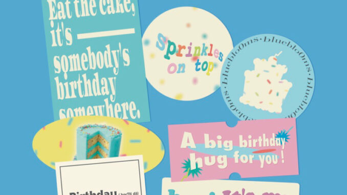 พร้อมส่ง birthday sticker set