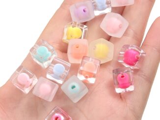 [10 มม.] แซนวิช น้ําตาล ลูกปัด สีใส แซนวิช ลูกปัด เครื่องประดับ แฮนด์เมด / พวงกุญแจ อุปกรณ์เครื่องประดับ DIY วัสดุ