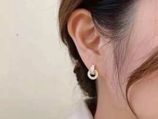 ต่างหูเข็มเงิน 925 ประดับเพชร ทรงกลม ขนาดเล็ก สไตล์เกาหลี สําหรับผู้หญิง