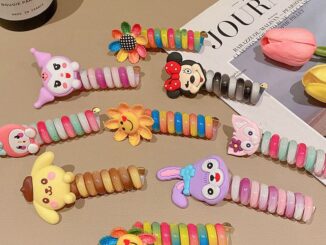 ยางรัดผม ทรงหางม้าสูง ลายการ์ตูน Sanrio สําหรับเด็ก