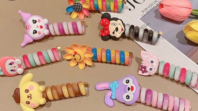 ยางรัดผม ทรงหางม้าสูง ลายการ์ตูน Sanrio สําหรับเด็ก