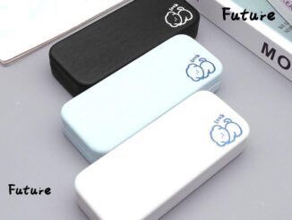 Future กล่องใส่แว่นตาอ่านหนังสือ แบบหนัง กันความเครียด น้ําหนักเบา แบบพกพา สีพื้น สําหรับผู้ชาย