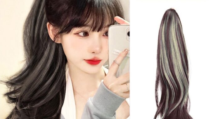 แฮร์พีชหางม้า ผมลอน แบบหนีบ สีทูโทน หนีบง่าย ได้ลุคสวยๆทันที แฮร์พีชหางม้า ผมลอน แบบหนีบ สีทูโทน หนีบง่าย ได้ลุคสวยๆทันที