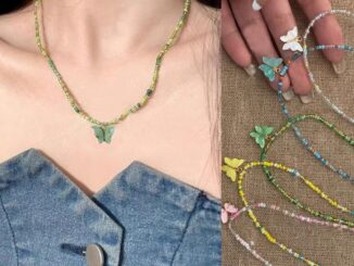 Roselife โบฮีเมีย หวาน ที่มีสีสัน ลูกปัด อะคริลิค ผีเสื้อ จี้สร้อยคอ สําหรับผู้หญิง เกาหลี Mori สาว สายรุ้ง ลูกปัด ไหปลาร้า สร้อยคอโซ่ เครื่องประดับ ของขวัญ