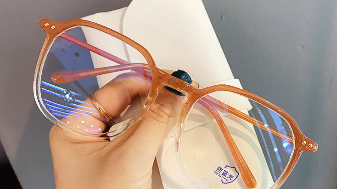 แว่นตาแฟชั่น กรอบแว่นขนาดใหญ่ ป้องกันแสงสีฟ้า สไตล์เกาหลี