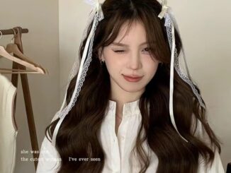 กิ๊บติดผมหางม้า แบบริบบิ้น ประดับโบว์ แต่งลูกไม้ แฟชั่นแฟรี่ สไตล์เกาหลี สําหรับผู้หญิง