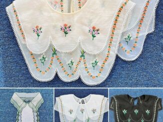 Witte ผ้าคลุมไหล่ คอปกปลอม แต่งลูกไม้ ลายดอกไม้ ถอดออกได้ กันแดด สําหรับผู้หญิง