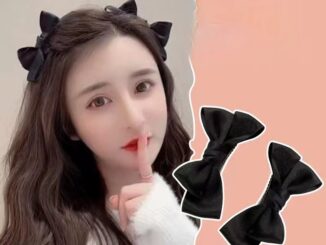 กิ๊บติดผมโบว์สีดํา 3 มิติ