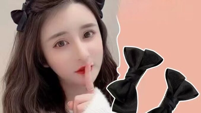 กิ๊บติดผมโบว์สีดํา 3 มิติ