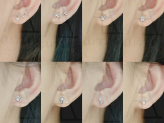 [มินิมอลสีเงิน115] ต่างหูมินิมอลแบบติดหู ราคาต่อ1คู่ พร้อมแป้น(ทับหลัง)แบบโลหะทุกคู่