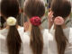 ยางรัดผมโดนัทกุหลาบผ้าซาติน ทรงใหญ่จัมโบ้สีสวยน่ารัก