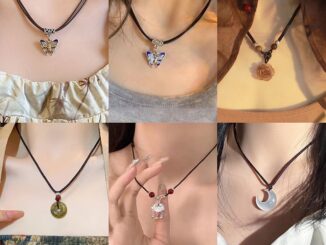 [highbuying] แฟชั่นสไตล์จีนย้อนยุค เชือกถัก สร้อยคอผีเสื้อ ดอกไม้ ดวงจันทร์ ความปลอดภัย จี้สร้อยคอ สําหรับผู้หญิง เครื่องประดับวินเทจ ใหม่ พร้อมส่ง
