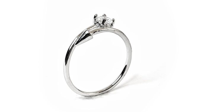 Stainless Steel Ring แหวนสแตนเลสแท้ 100% ฝังเพชร แหวนปรับขนาดได้  รับประกันสินค้า [สินค้ารุ่น S31]