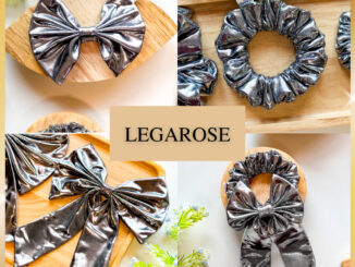SCRUNCHIES · BLACK FOIL HOLOGRAM-หนังยางมัดผม