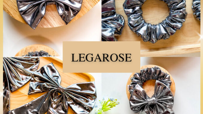 SCRUNCHIES · BLACK FOIL HOLOGRAM-หนังยางมัดผม