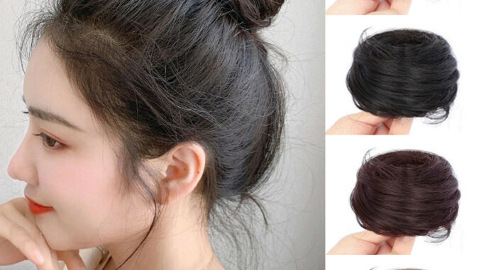 วิกผม ผูกผม ธรรมชาติ ฟู หัวซาลาเปา วิก Scrunchie ผู้หญิง เครื่องประดับผม