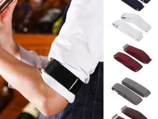 Rten สายรัดแขนเสื้อเชิ้ต แบบยืดหยุ่น ปรับได้ กันลื่น