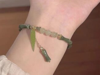 ในไทย-สร้อยข้อมือลูกปัดไม้ไผ่สไตล์จีนร่วมสุภาพสตรีวินเทจซอกออกแบบสร้อยข้อมือใบไผ่ของขวัญเพื่อนสูงcod